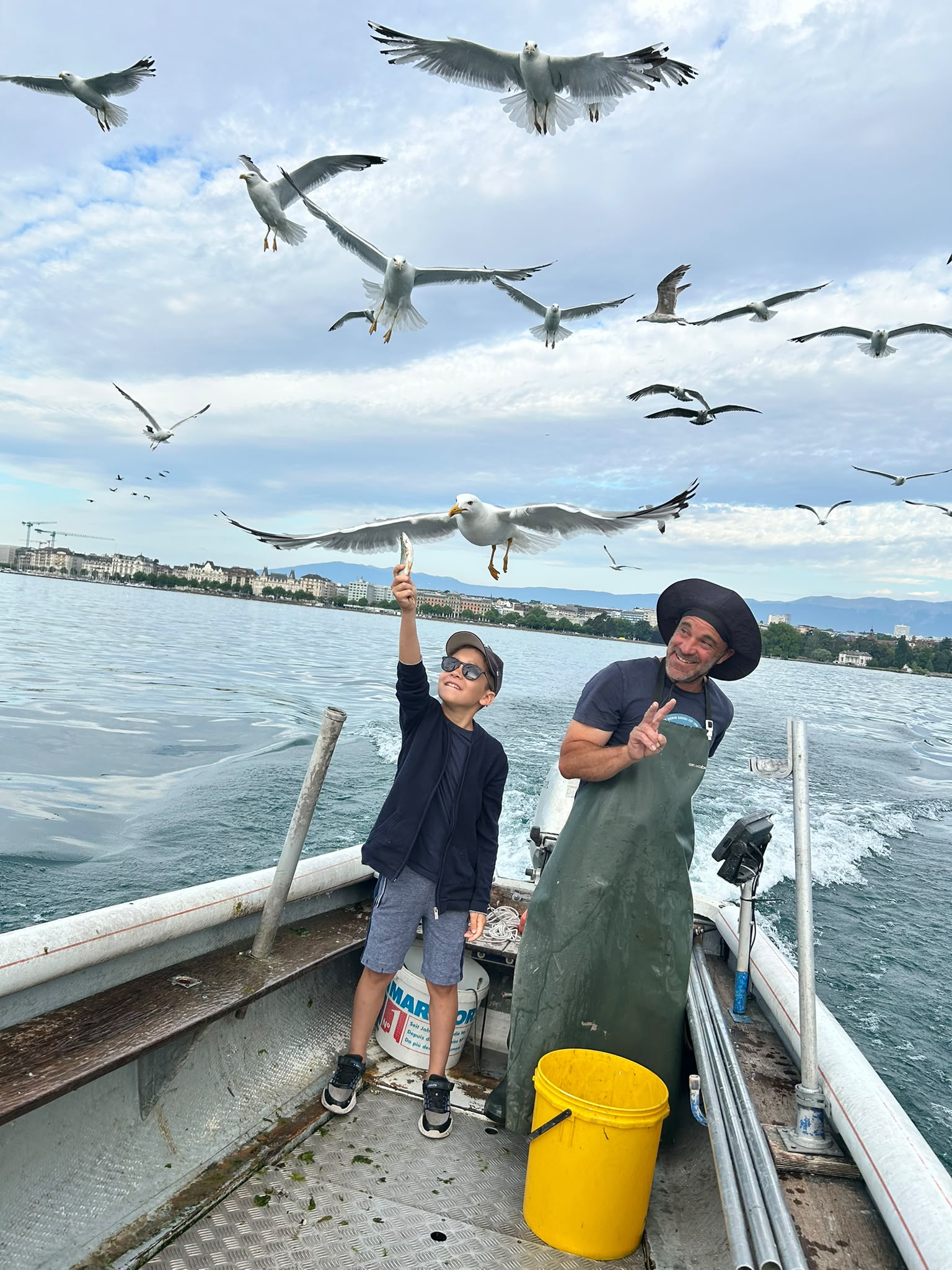 Cristian Comi sur le Lac Léman